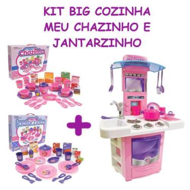 Imagem de Brinquedo Infantil Cozinha Chazinho + Jantarzinho Big Star - Big Star 