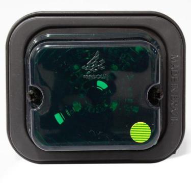 Imagem de Lanterna Lateral Led Quadrada 4 Leds Verde Bivolt Modelo Mercosul - Pr