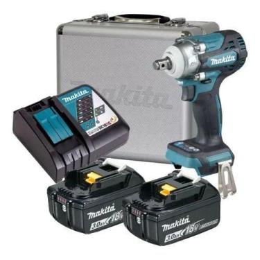 Imagem de Chave De Impacto 1/2 18v Dtw300 2 Baterias 3ah Makita Bivolt