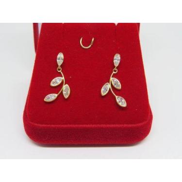 Imagem de Brinco De Ouro 18k 750 Ramo - RD Magazine