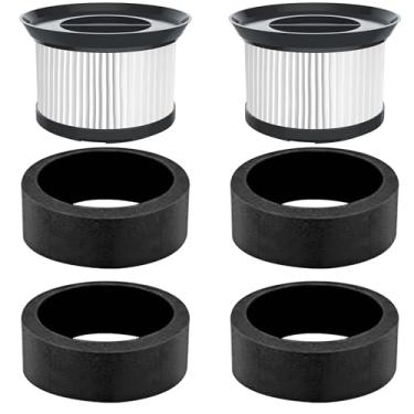 Imagem de Fette Filter - Conjunto de filtros HEPA de substituição compatível com EIOEIR HC-20G, E20 Pro Vassouras elétricas a vácuo sem fio - Pacote com 2 com 4 espumas