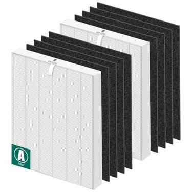 Imagem de Filtro de substituição C535 para Winix, 115115 HEPA filtro de substituição A para filtro Plasmawave 5300, 5500, 5000, 6300, 5300-2, 6300-2, P300, 9000, AM90, 2 H13 True HEPA filtro + 8 pré-filtros de carvão ativado
