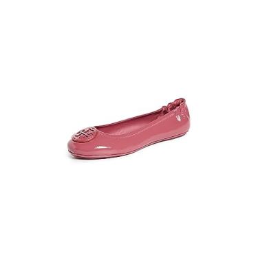 Imagem de Tory Burch Sapatilhas femininas Minnie Travel Ballet, Baga lavada, 38