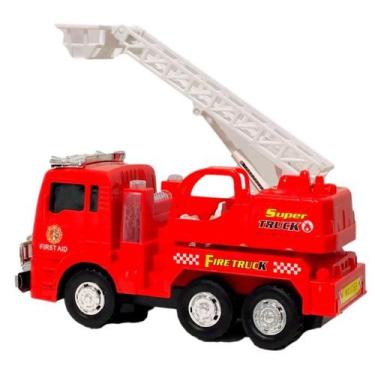 Imagem de Carrinho Caminhão Bombeiro Com Escada Sons e Luzes Envio Imediato! - t