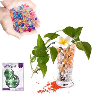 Imagem de Bolinhas Gel Cresce na água Decoração Vasos p/ Plantas 7g Colorido Lin