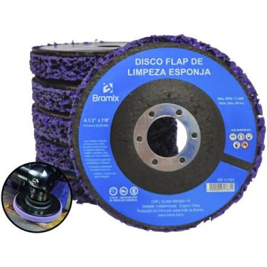 Imagem de Kit 5 Discos Desbaste Limpeza Removedor Polidor Tinta Fundo Ferrugem V