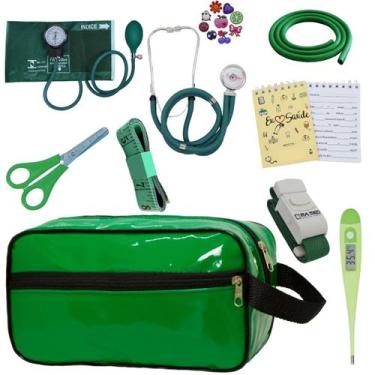 Imagem de Kit Academico Enfermagem Esfigmomanometro Aparelho de Pressao Estetosc