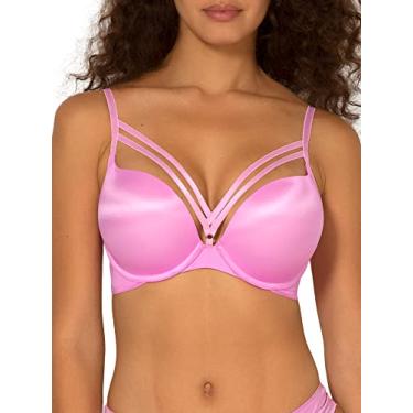 Imagem de Smart & Sexy Sutiã push-up com aro com decote máximo em cores modernas, Violeta claro (cetim), 34A