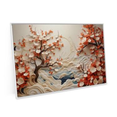 Imagem de Quadro Arvore E Mar Landscape 3d 120x80 Cm Para Escritório - Bimper Qu