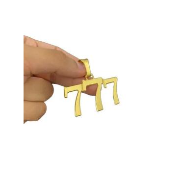 Imagem de Pingente 777 liso (M) - Banhado A Ouro 18k - Tojoia18K, 60cm, 70cm