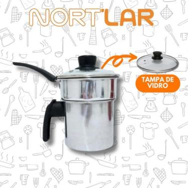 Imagem de Mini Cuscuzeira Com Tampa de Vidro 11,5 cm - Nortlar