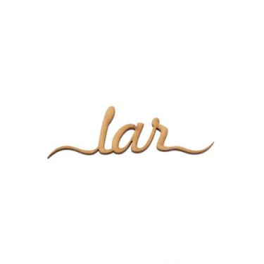 Imagem de Kit 10 Aplique Lettering Lar 6cm MDF Cru Artesanato Decoração - Metall