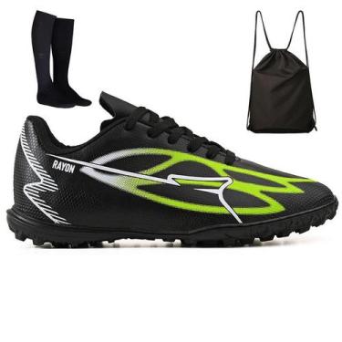 Imagem de Kit Chuteira Futebol Society Sintetica Campo Grama Sintetica + Mochila