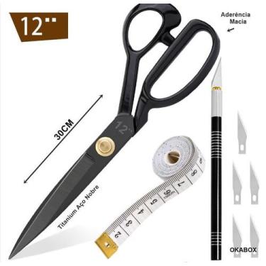 Imagem de Tesoura Costura Reforçada Titânio Profissional Alfaiate 12 - TAILOR