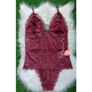 Imagem de Body De Renda Moda Lingerie Luxo Sensual Sem Bojo Combina Com Tudo Bor