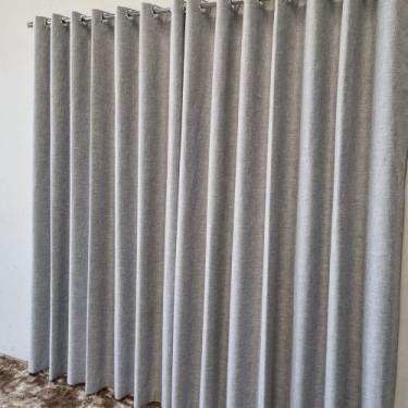 Imagem de Cortina Linhão Blackout Linho Vedação 100% 4,00x2,50 - Salvatex, Cinza