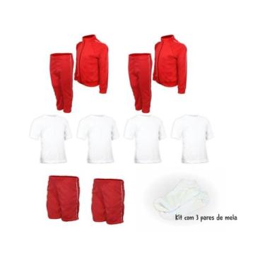 Imagem de Kit Juvenil Uniforme Escolar Cojunto Helanca Elanca Completo - Del Fra