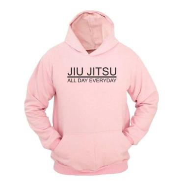 Imagem de Moletom Masculino Canguru Ragor Estampa Jiu Jitsu Everyday, Rosa, GG