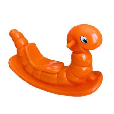 Imagem de Gangorra Nhoca Infantil Para Bebê e Criança - Laranja - MULTIPLASTIC