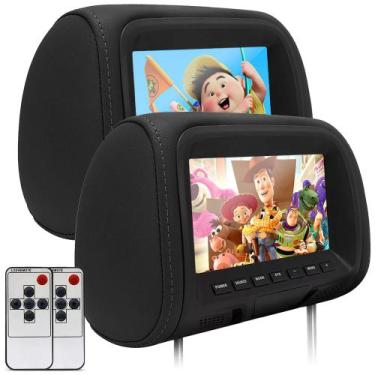 Imagem de Par Encosto Com Tela Lcd Preto Golf 2011 2012 2013 2014 2015 2016 7 Po