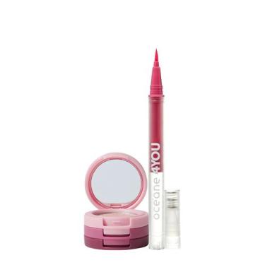 Imagem de Kit Océane 4you Sombra Rose Sparkle Caneta Delineadora Color Neon Pink