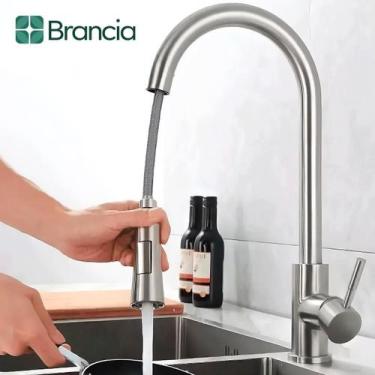 Imagem de Torneira Cozinha Gourmet Monocomando Ducha Extensível Luxo Misturador 