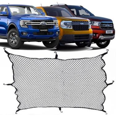 Imagem de Rede Caçamba Camionete Ford Ranger e Maverick 140x140 Reforçada com El