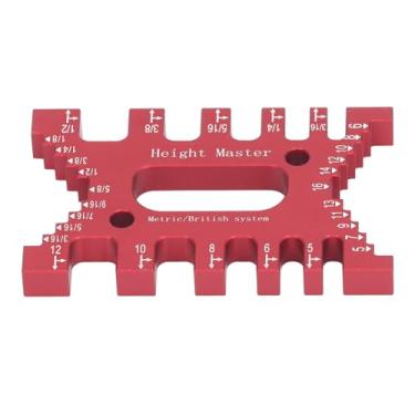 Imagem de Moumouten pinça gabarito de cauda de andorinha, alta precisão, balanças a laser, régua de medição de serra de roteador para carpintaria para trabalhar madeira (red)