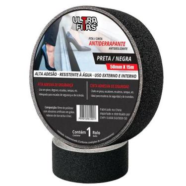 Imagem de Fita Antiderrapante 50 mm X 15 Metros - Preta - Ultra Fitas