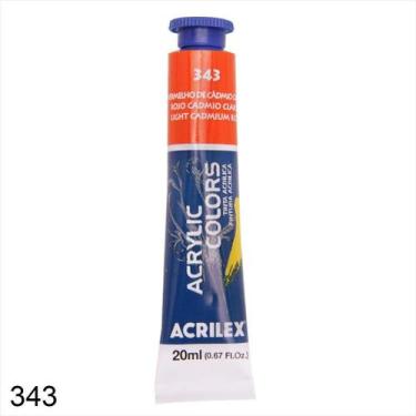 Imagem de Tinta acrílica Acrilex vermelho de cádmio 343 20ml