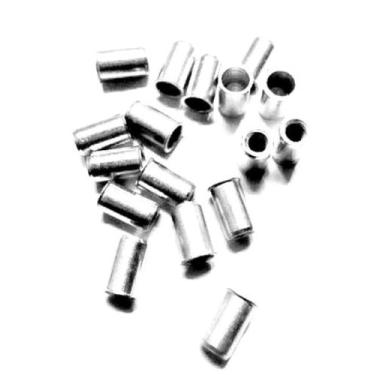 Imagem de Conexão/anilha/luva número 3 em metal niquelado p/ cabo de aço de pesc