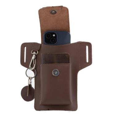 Imagem de  Bolsa Pochete em Couro Pampa's Country para Celular Carteira Chaves e