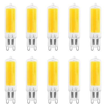 Imagem de Luxrite Lâmpada de LED G9, equivalente a 50W, 550 lúmens, branco quente 2700K, regulável, lâmpada T4 de 5W, base G9 - iluminação de lustre, arandela, embaixo do armário, ventilador de teto e iluminação de realce (embalagem com 10)