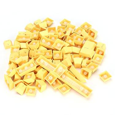 Imagem de Keycaps 100 por Cento Teclado, Teclado Mecânico Keycaps Pbt Keycaps 108 Chave Pbt Conjunto para Teclado Mecânico (Amarelo)