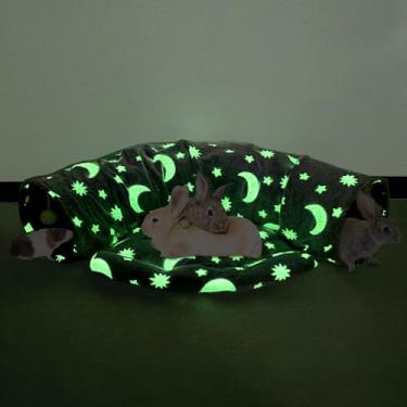 Imagem de BWOGUE Cama de túnel de coelho, tubos dobráveis 2 em 1, brinquedos com tapete removível para gatos, gatinhos, coelhos, porquinhos-da-índia, gatinhos