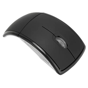 Imagem de Mouse Dobrável Sem Fio Portátil 2.4G Compacto Fosco para Jogos Mouse de Escritório para Windows10 Win11 (Preto)