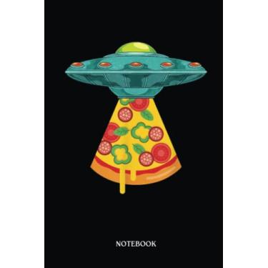 Imagem de Alien Notebook: Ufo Alien Abduction Pizza Fast Food Lover Sci Fi Alien | Alien Journal, Lined Journal Ufo, Ufo Journal, Lined Journal Alien, Size 6 X 9", 120 Pages.