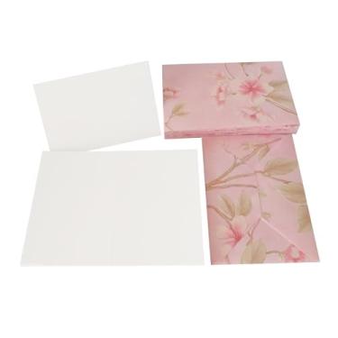 Imagem de Envelopes florais vintage – Conjunto de 15, perfeito para cartas, convites, cartões comemorativos e artesanato faça você mesmo, inclui 15 cartões em branco de qualidade ecológica (rosa)