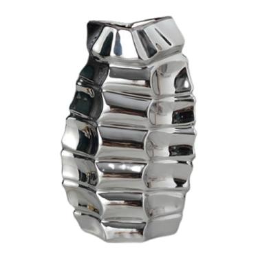 Imagem de XLWLLNJ Vaso de cerâmica vaso de flores, presente ideal, ornamento de mesa, arte moderna, arranjo de flores para entrada, armário de tv, estante, S