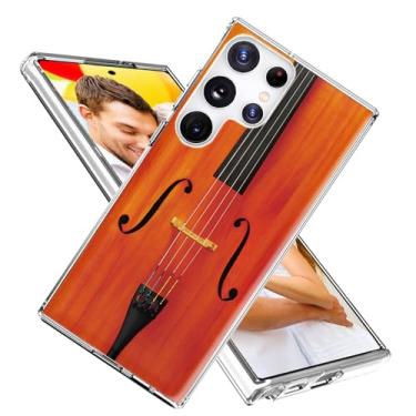 Imagem de ARTIOSIT Capa para Galaxy S22 Ultra, capa para Samsung S22 Ultra para meninas, mulheres, homens, à prova de choque, fina, macia, TPU protetora, para S22 Ultra, instrumento musical engraçado violoncelo