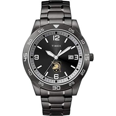 Imagem de Timex Tribute Relógio masculino Acclaim de quartzo de 42 mm com pulseira de aço inoxidável, Army Black Knights, Relógio de quartzo