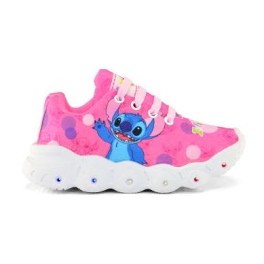 Imagem de tenis infantil stitch rosa led femino - infinitty, Stitch rosa, 32