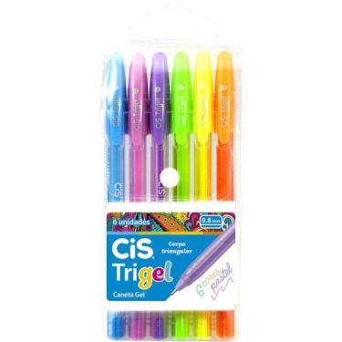 Imagem de Conjunto Caneta Cis Trigel 0.8mm 6 Cores Pastel