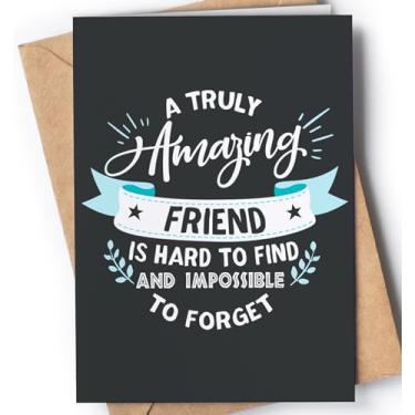 Imagem de Cartão para amigos para ela | Cartão de amizade original para aniversário, aposentadoria, formatura, dia dos namorados, Natal ou apenas porque | Cartão de melhor amigo incrível e divertido para mulher