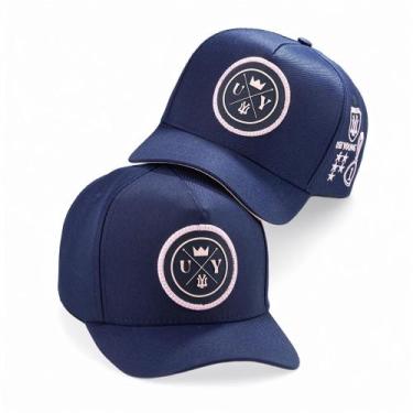 Imagem de Boné Masculino All Black Fechado Snapback Use Young Aba Curva, Azul