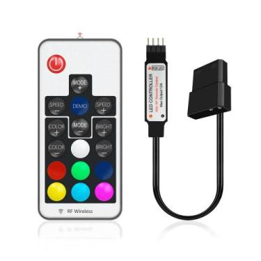 Imagem de Controlador de Led RGB 12V 4 Pinos Cooler Fan Fita de Led - Alloyseed
