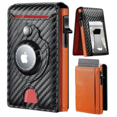 Imagem de Carteira Masculina com Bloqueio RFID e Compatibilidade com Apple AirTa