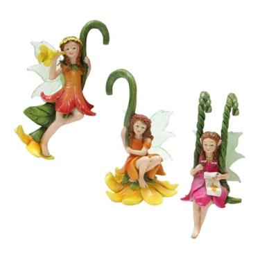 Imagem de ＡＷＨＡＯ 3pcs Fairy Flower Pot Huggers voando esculturas de anjo em miniatura fadas figuras