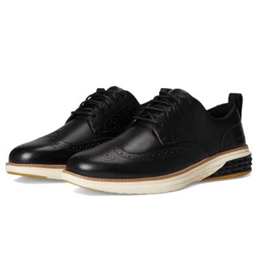 Imagem de Cole Haan Sapato Oxford masculino Grand Hurrion Wingtip, Preto/Marfim, 38