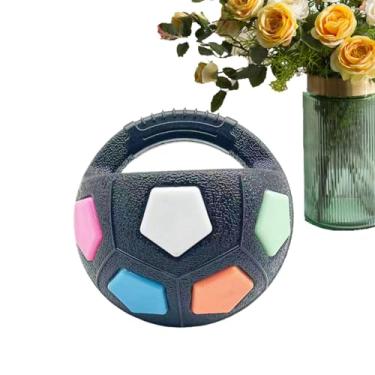 Imagem de Bola de dentição de cachorros, brinquedos de bola dura para cães, Futebol interativo e rodoviário, Bola de mastigação de cães, suprimentos de treinamento para animais de estimação para mastigadores ag